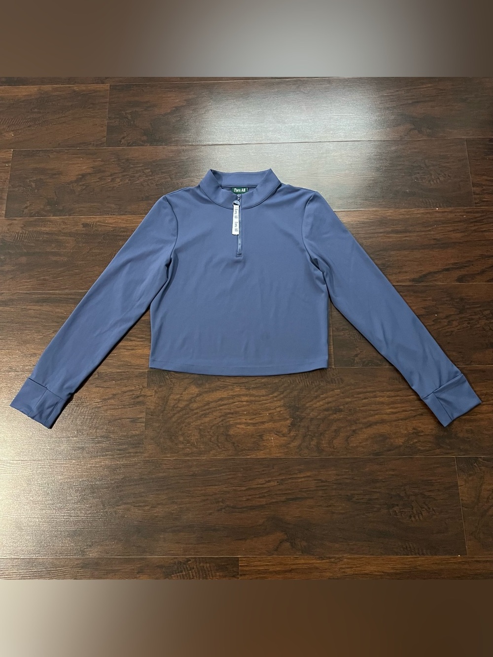 Fore All Blue Quarter Zip Golf Pullover Long Sleeve Mock Neck Top XL
